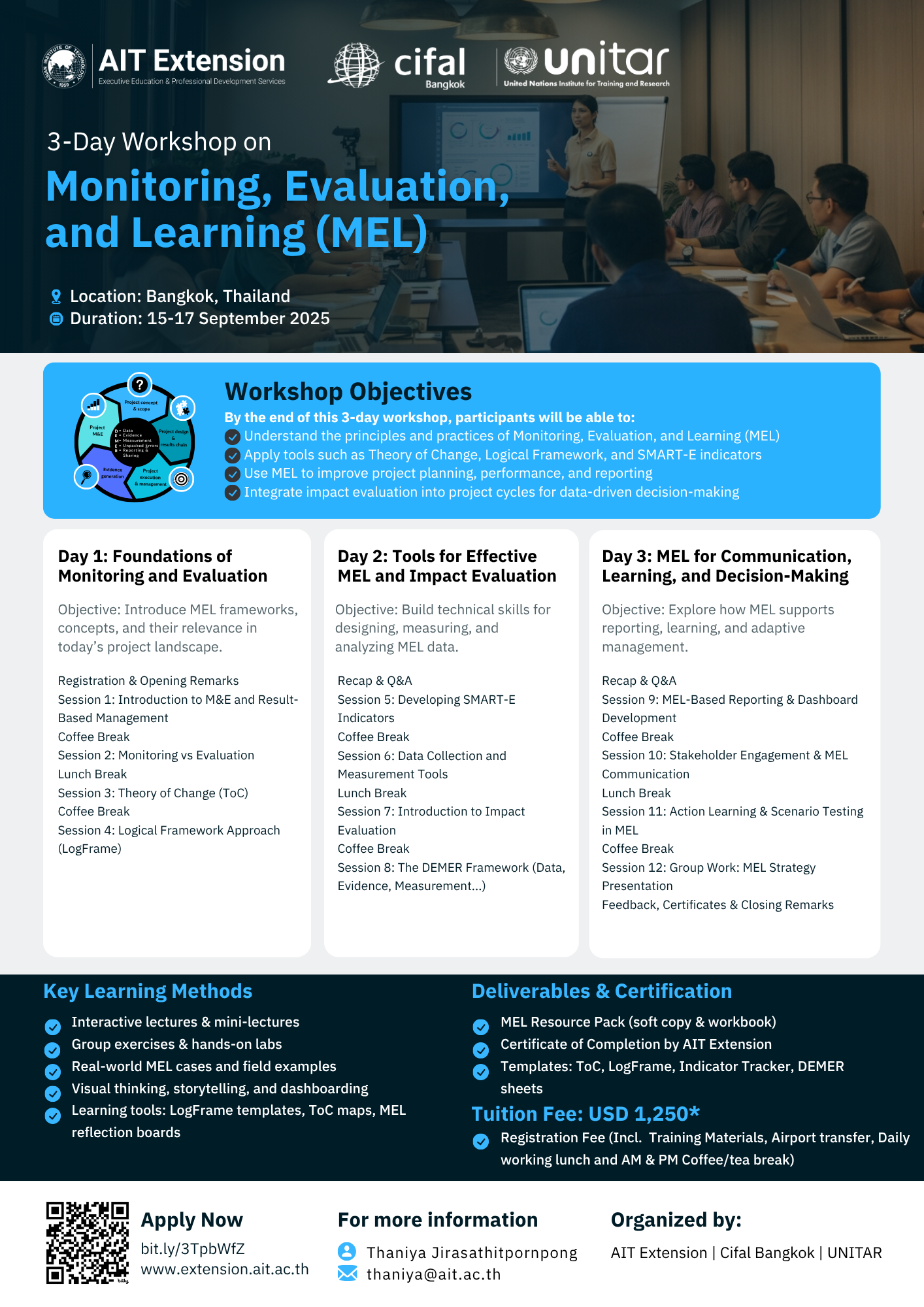 3-Day Workshop on Monitoring, Evaluation, and Learning (MEL) | AIT ...